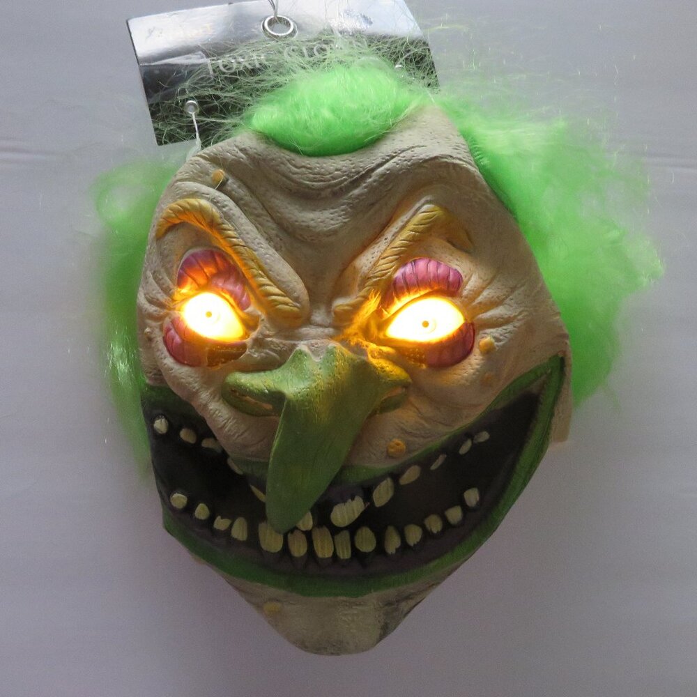 (#118) Toxic Clown Light effect Halloween Latex Horror Mask